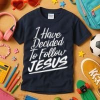 I Have Decided To Follow Jesus Christian Kids T-Shirt thumb 3