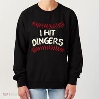 I Hit Dingers Baseball Softball Women's Sweatshirt thumb 0