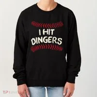 I Hit Dingers Baseball Softball Women's Sweatshirt thumb 0