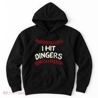 I Hit Dingers Baseball Softball Hoodie thumb 0
