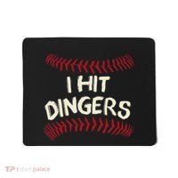 I Hit Dingers Baseball Softball Mousepad thumb 0