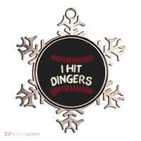 I Hit Dingers Baseball Softball Ornament thumb 0
