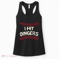 I Hit Dingers Baseball Softball Women's Tank Top thumb 0