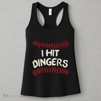 I Hit Dingers Baseball Softball Women's Tank Top thumb 3