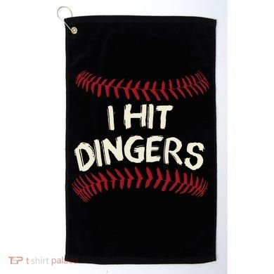 I Hit Dingers Baseball Softball Golf Towel