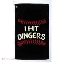 I Hit Dingers Baseball Softball Golf Towel thumb 0