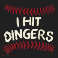 I Hit Dingers Baseball Softball Golf Towel thumb 3