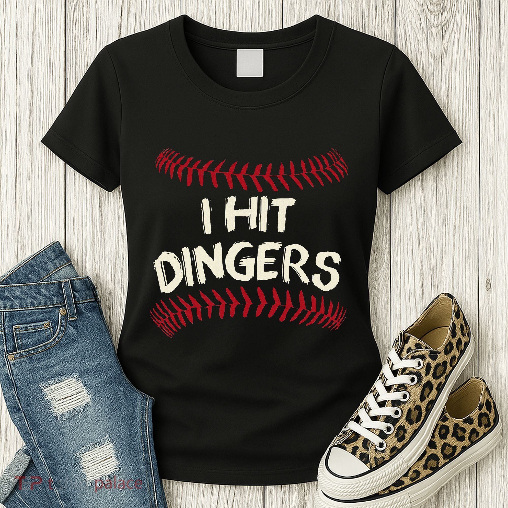 I Hit Dingers Baseball Softball Women's T-Shirt