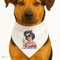 Is He Dead Yet Anti Racism USA-Made Doggie Bandana thumb 1