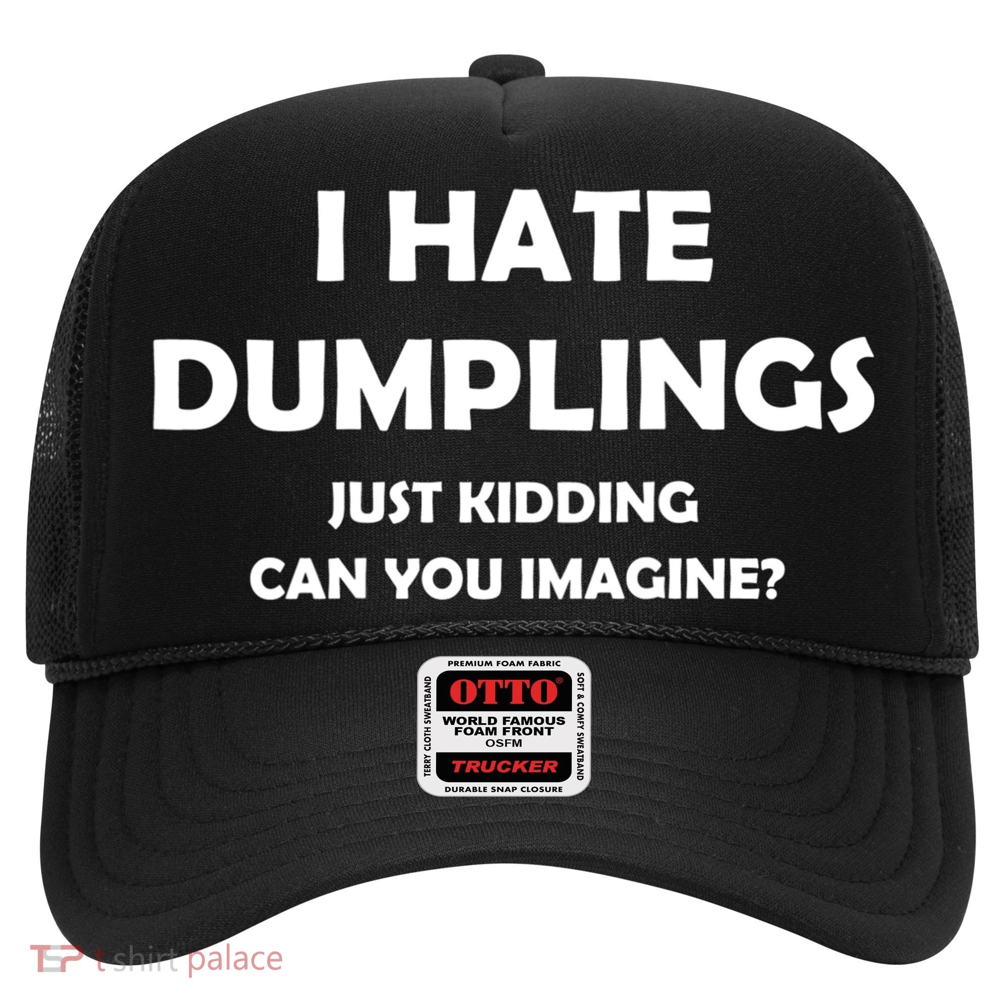 I HATE DUMPLINGS JUST KIDDING FUNNY Hat