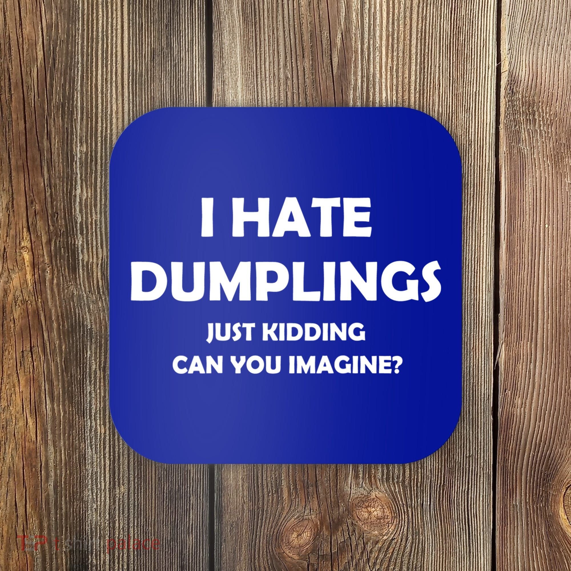 I HATE DUMPLINGS JUST KIDDING FUNNY Coaster