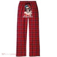 Is He Dead Yet Women's Flannel Plaid Pajama Pants thumb 0