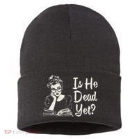 Is He Dead Yet Sustainable Knit Beanie thumb 0