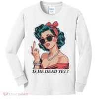 Is He Dead Yet Kids Long Sleeve Shirt thumb 0