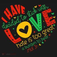 I Have Decided To Stick With Love Mlk Black History Month USA-Made Doggie Bandana thumb 2