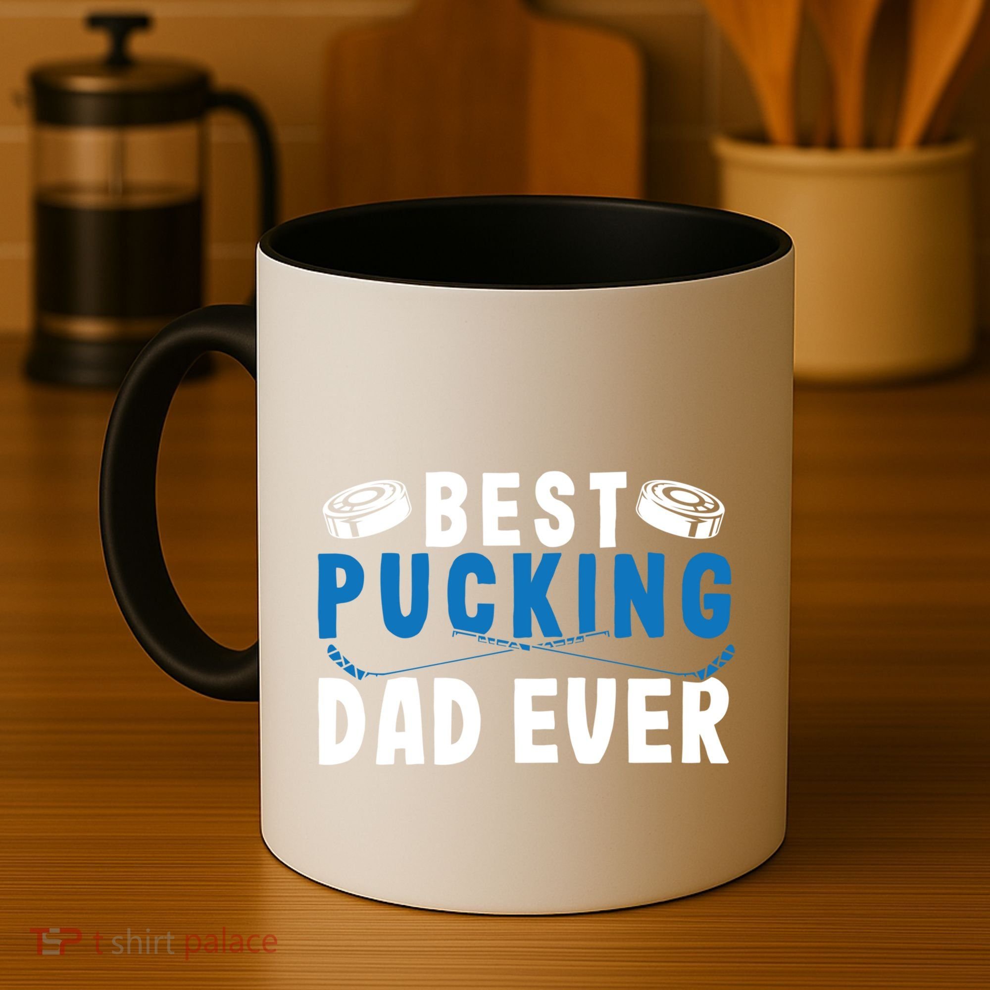 Ice Hockey Dad Best Pucking Dad Gift Coffee Mug