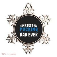Ice Hockey Dad Best Pucking Dad Gift Ornament thumb 0