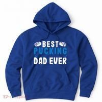 Ice Hockey Dad Best Pucking Dad Gift Hoodie thumb 0