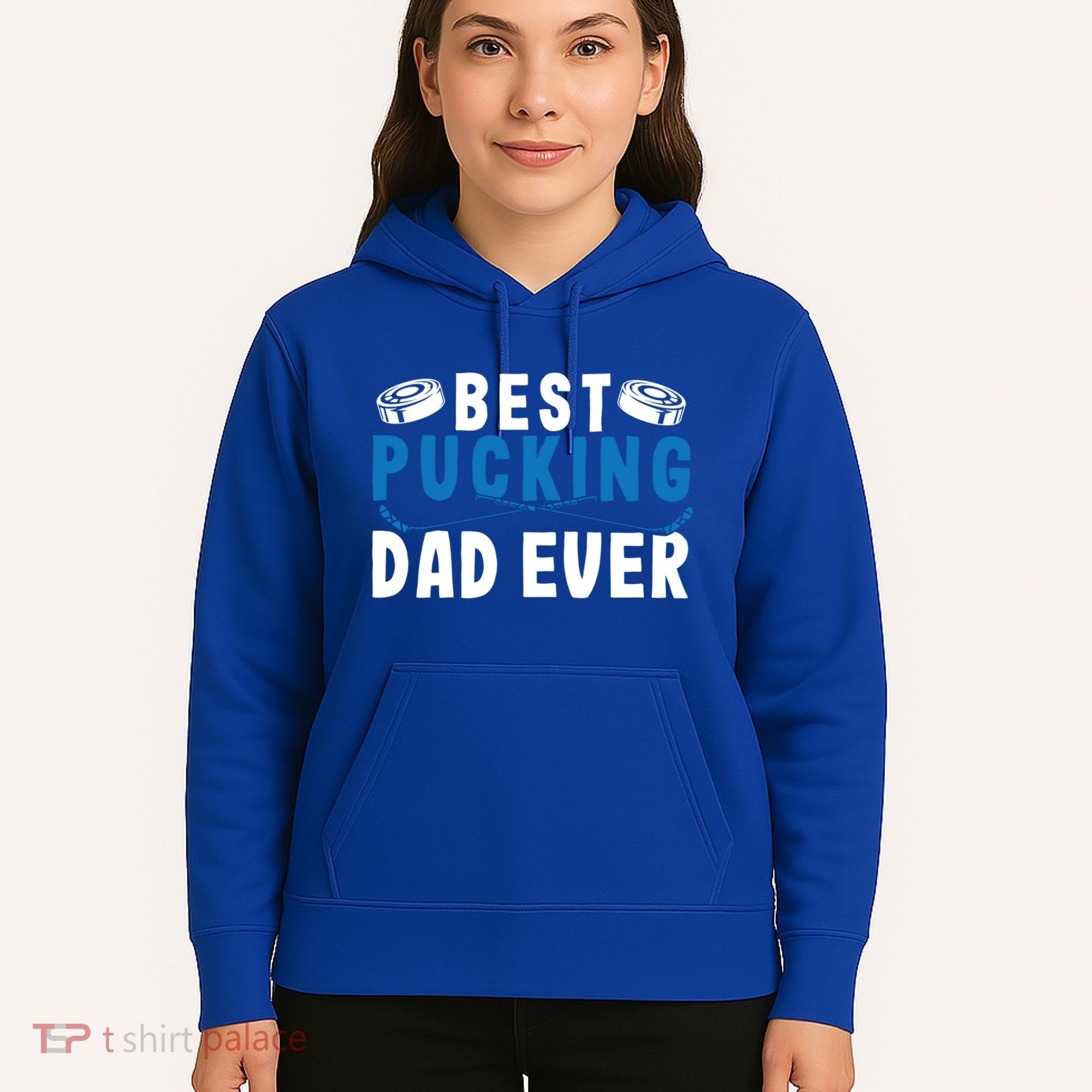 Ice Hockey Dad Best Pucking Dad Gift Hoodie