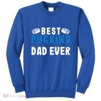 Ice Hockey Dad Best Pucking Dad Gift Sweatshirt thumb 0