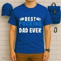 Ice Hockey Dad Best Pucking Dad Gift T-Shirt thumb 6