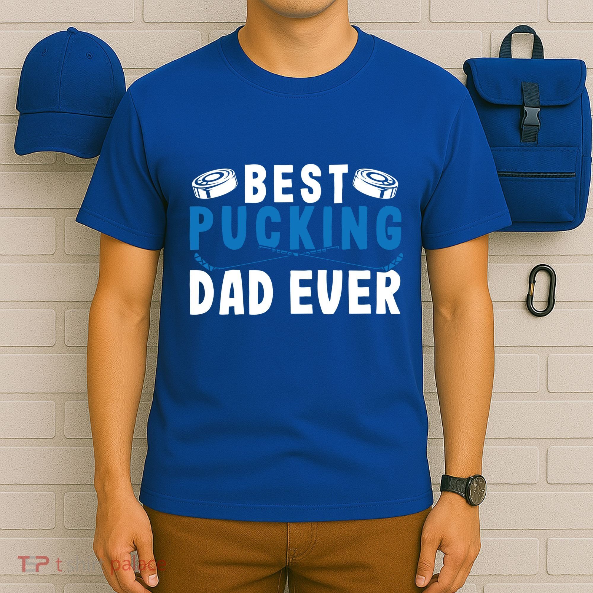 Ice Hockey Dad Best Pucking Dad Gift T-Shirt