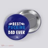 Ice Hockey Dad Best Pucking Dad Gift Button thumb 0