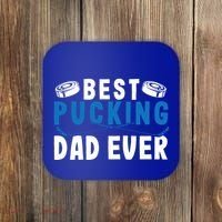 Ice Hockey Dad Best Pucking Dad Gift Coaster thumb 0