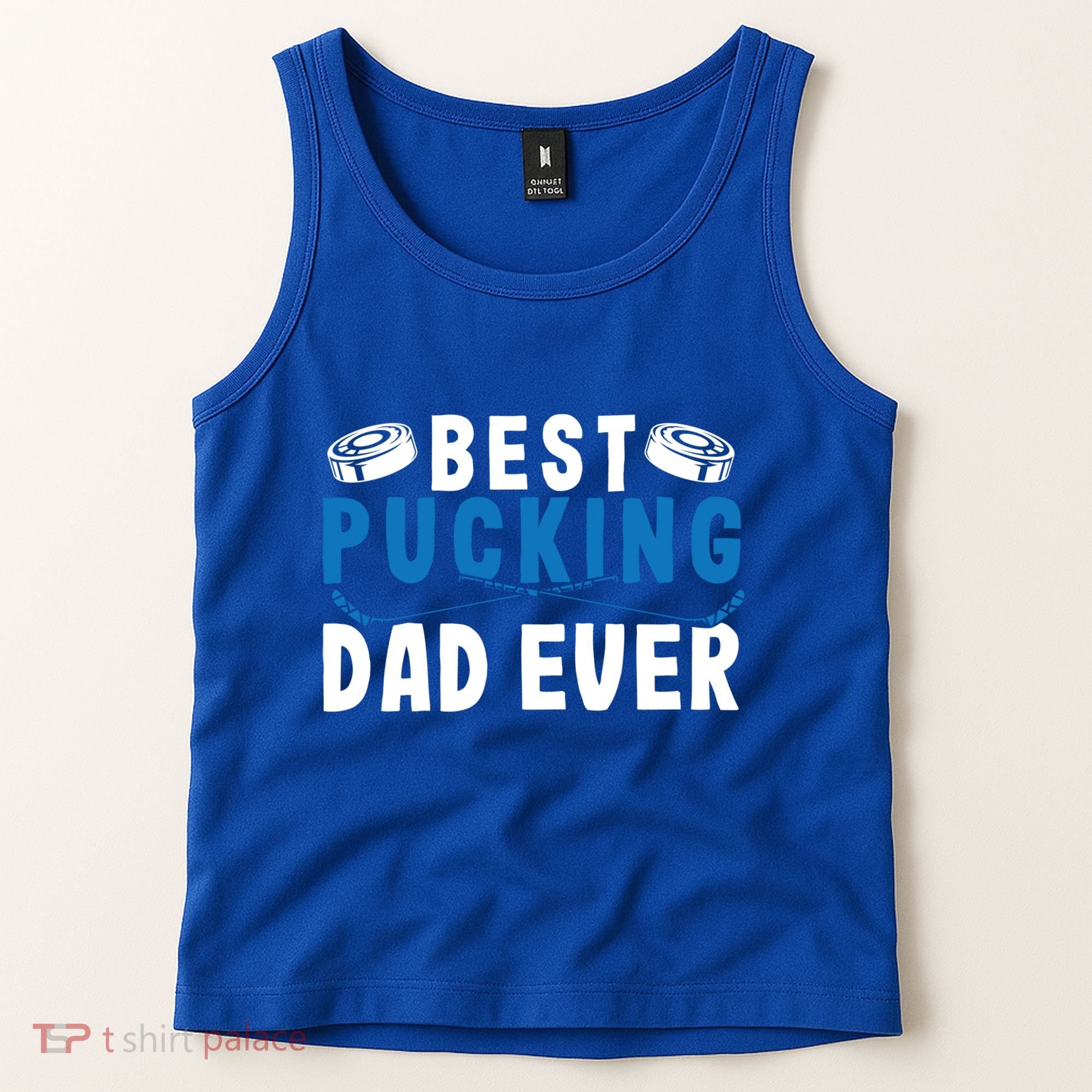 Ice Hockey Dad Best Pucking Dad Gift Tank Top