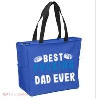 Ice Hockey Dad Best Pucking Dad Gift Tote Bag thumb 2