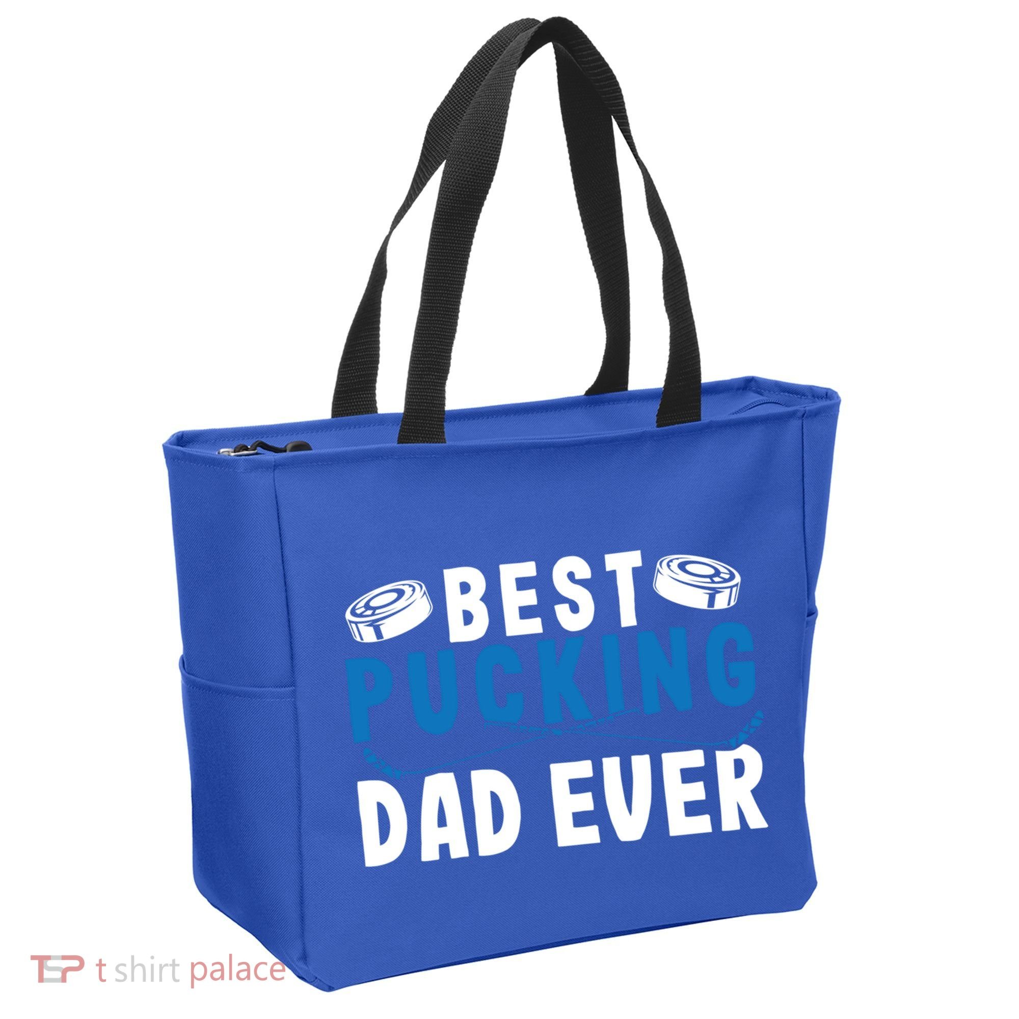 Ice Hockey Dad Best Pucking Dad Gift Tote Bag