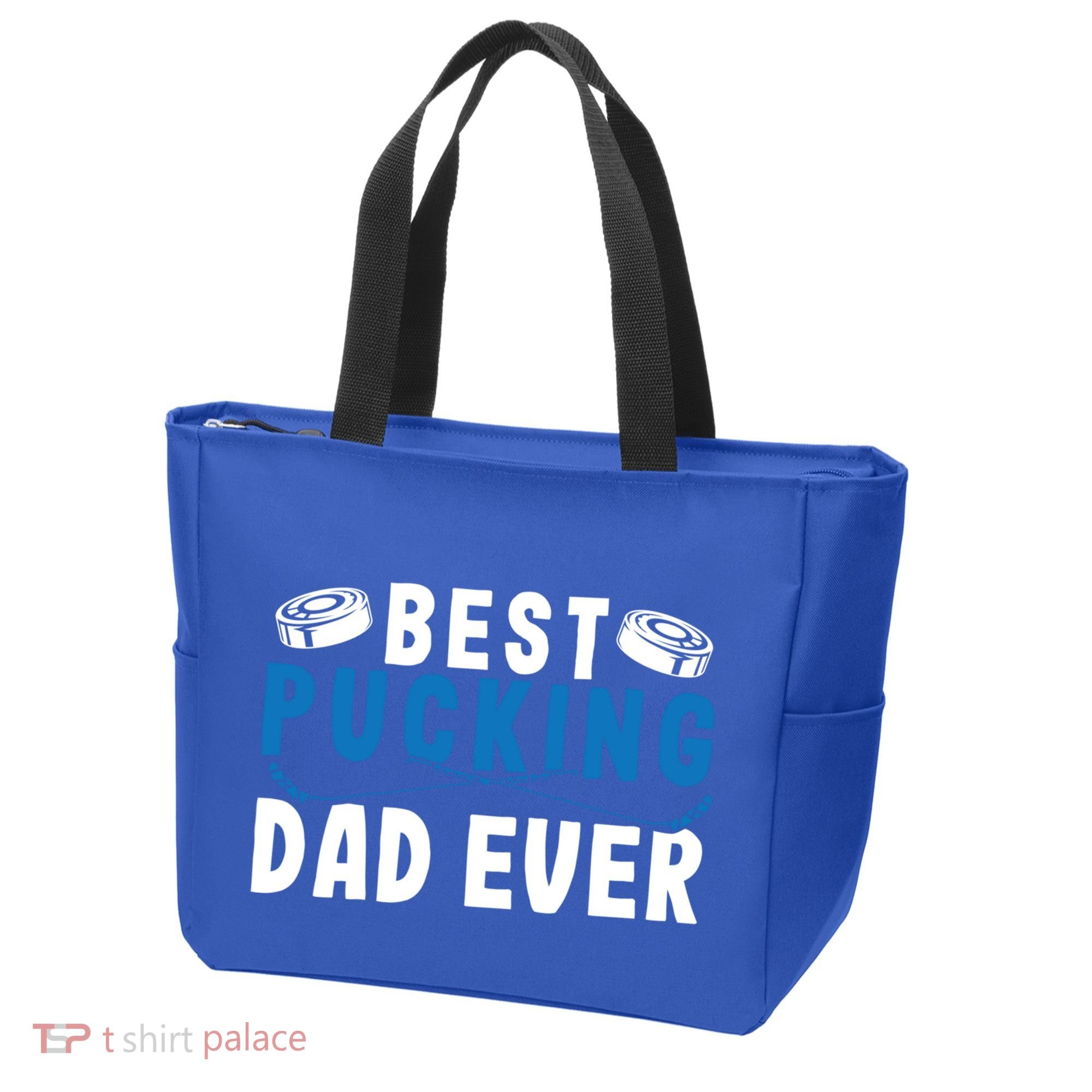 Ice Hockey Dad Best Pucking Dad Gift Tote Bag