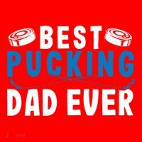 Ice Hockey Dad Best Pucking Dad Gift Santa Hat thumb 1