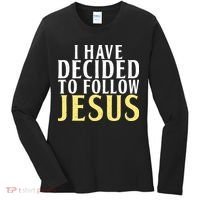 I have decided to follow Jesus God Religious Women's Long Sleeve Shirt thumb 0
