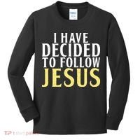 I have decided to follow Jesus God Religious Kids Long Sleeve Shirt thumb 0