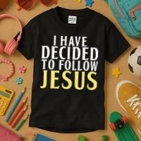 I have decided to follow Jesus God Religious Kids T-Shirt thumb 3