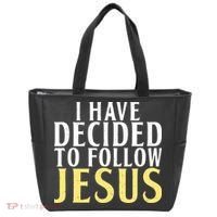 I have decided to follow Jesus God Religious Tote Bag thumb 0