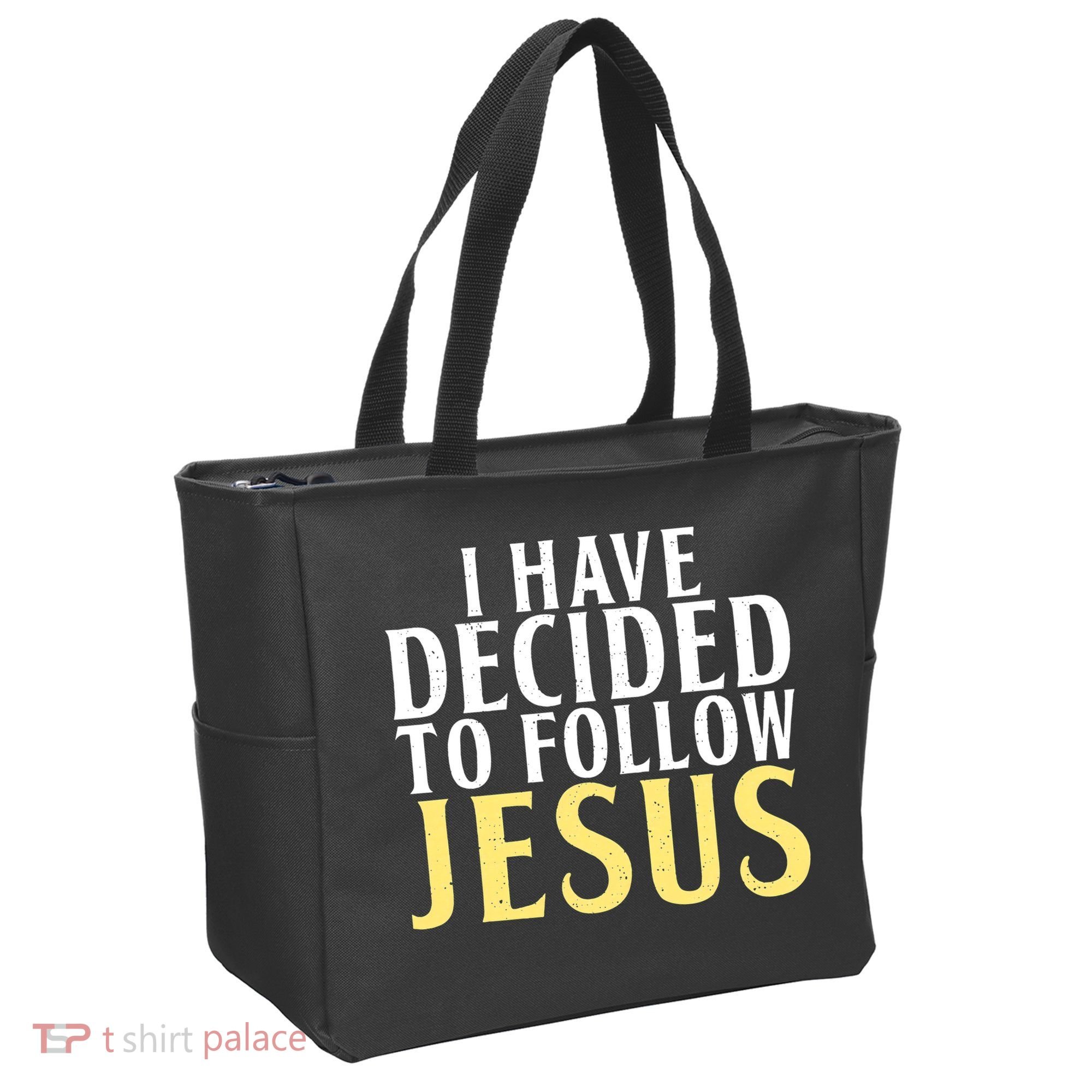 I have decided to follow Jesus God Religious Tote Bag