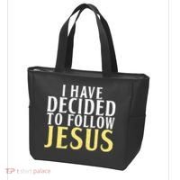 I have decided to follow Jesus God Religious Tote Bag thumb 3