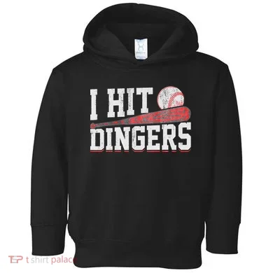 I Hit Dingers Toddler Hoodie