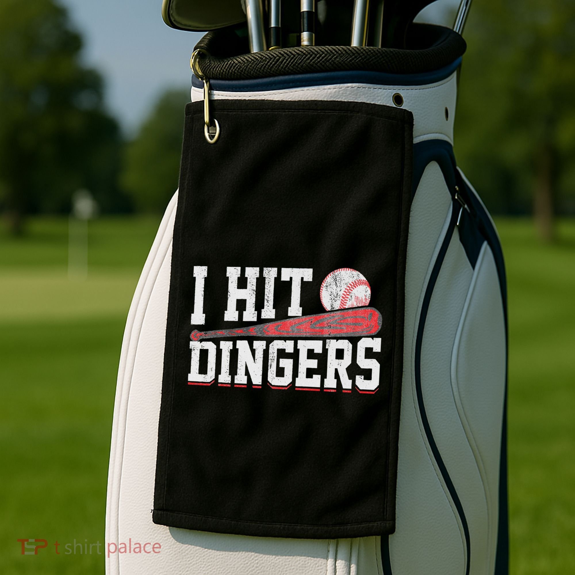 I Hit Dingers Golf Towel
