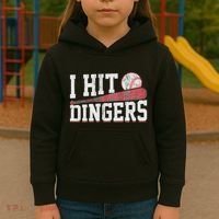 I Hit Dingers Kids Hoodie thumb 3