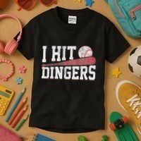 I Hit Dingers Kids T-Shirt thumb 3