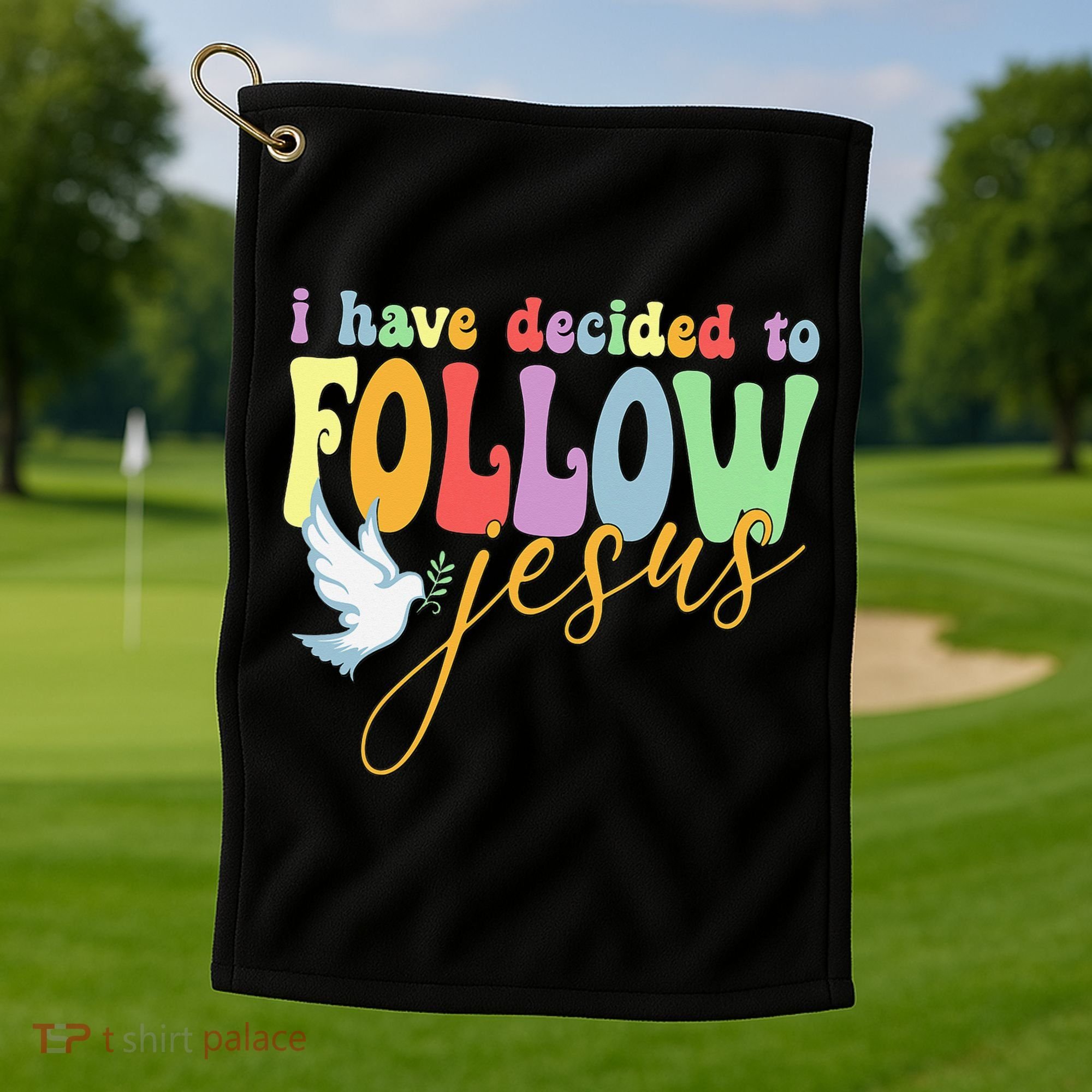 I Have Decided To Follow Jesus No Turning Back Golf Towel