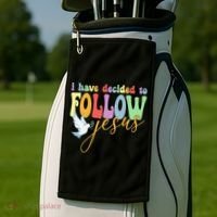 I Have Decided To Follow Jesus No Turning Back Golf Towel thumb 2