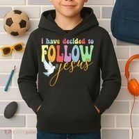 I Have Decided To Follow Jesus No Turning Back Kids Hoodie thumb 2