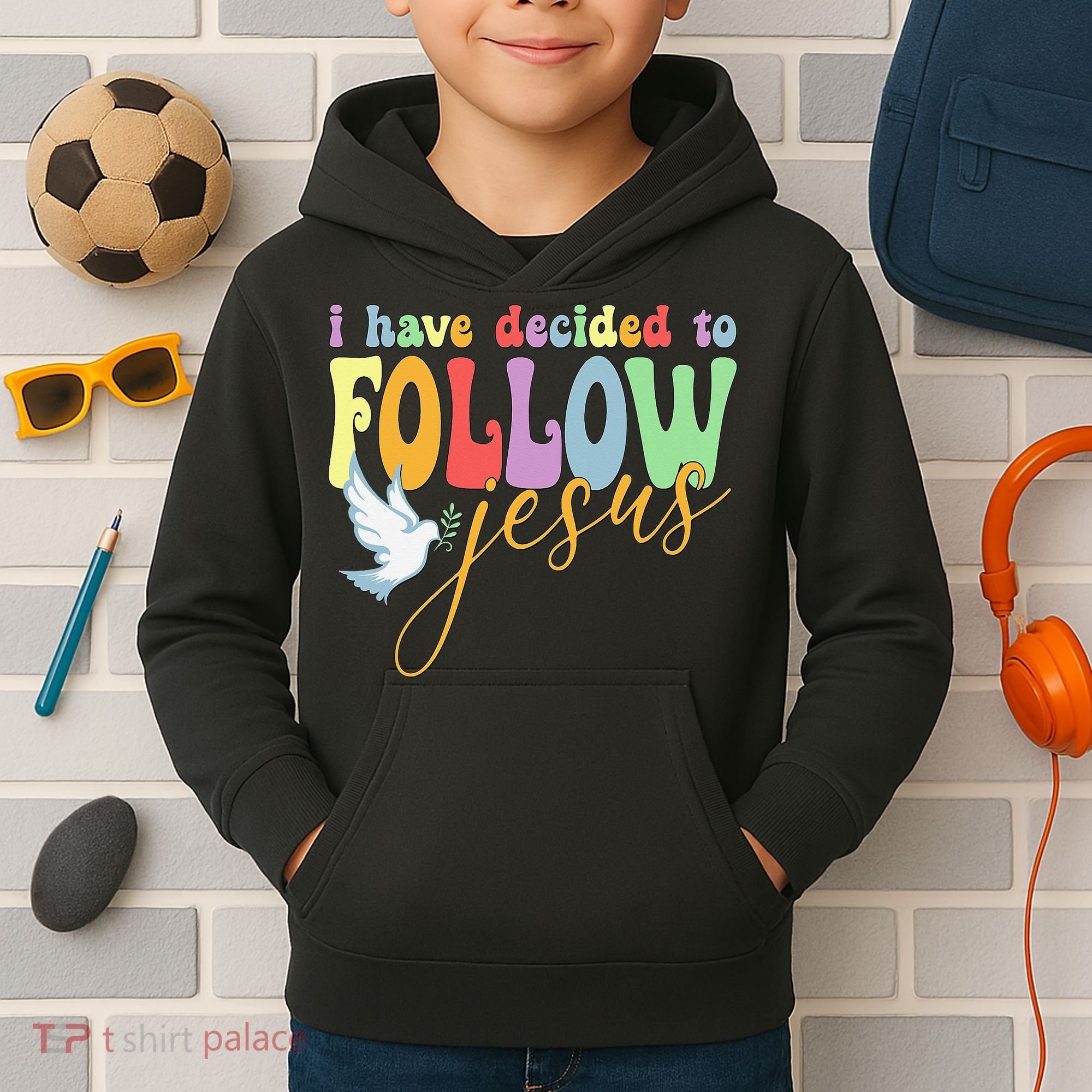I Have Decided To Follow Jesus No Turning Back Kids Hoodie
