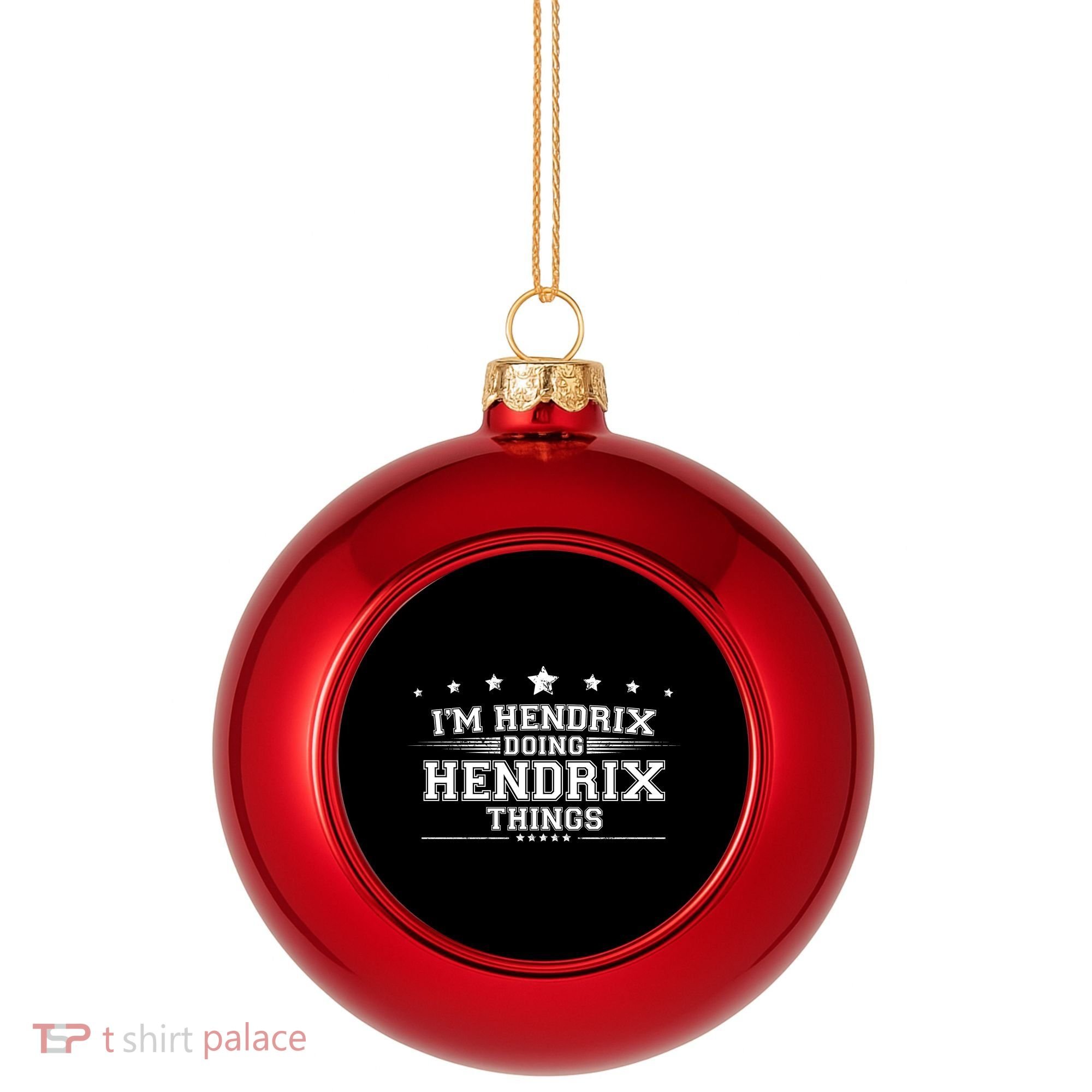 Im Hendrix Doing Hendrix Things Plastic Christmas Ball Ornament