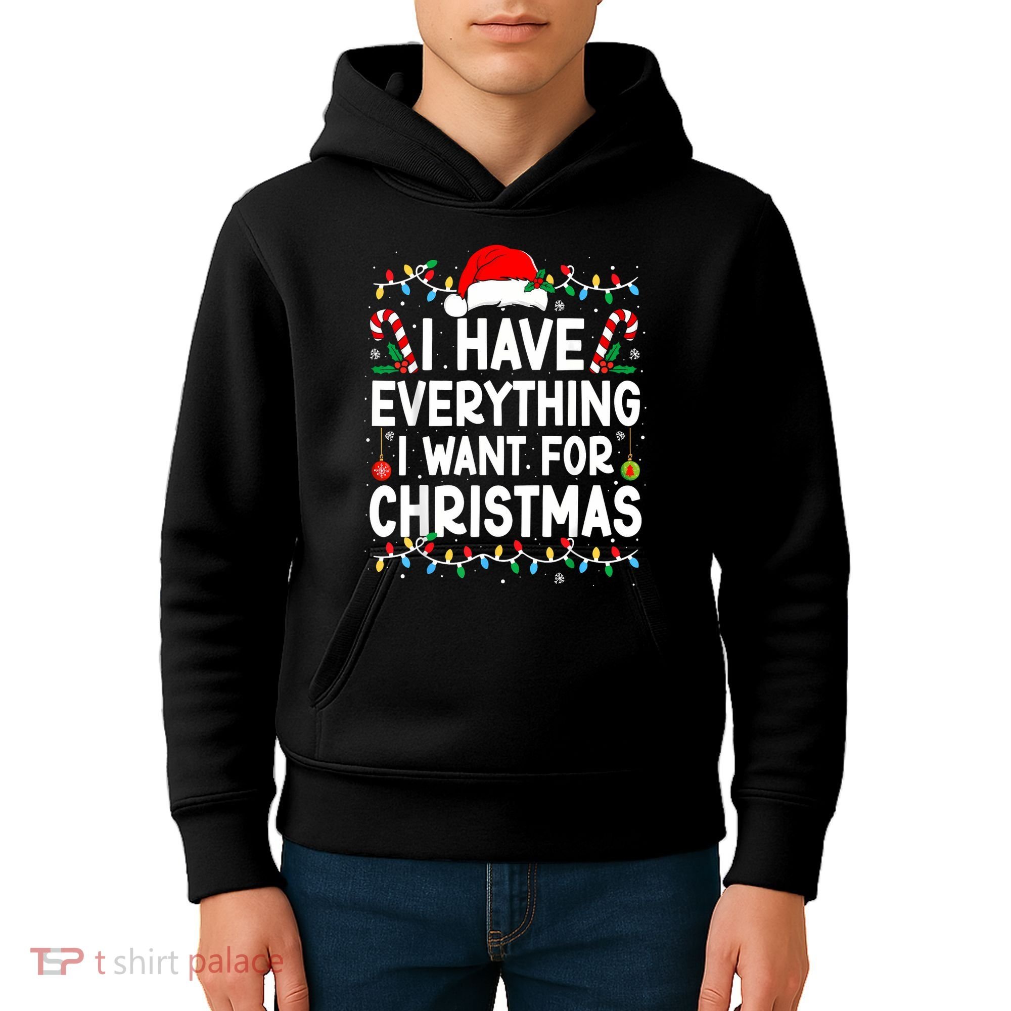 I Have Everything I Want For Christmas Kids Hoodie