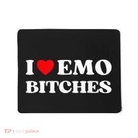 I Heart Emo Bitches Funny Quote Red Heart Emo Girl Style Mousepad thumb 0